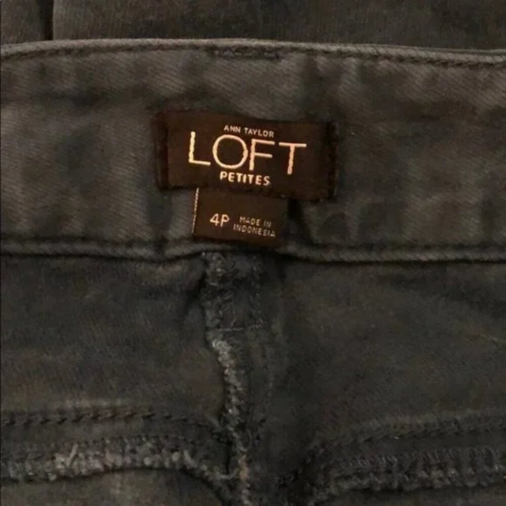 Ann Taylor Marisa fit ankle zip moto ankle crop patch pocket skinny utility pant - Picture 8 of 8